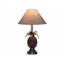 ANTIQUE SILVER PINEAPPLE LAMP WITH SHADE