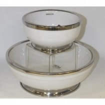 white ceramic bowl w rim and base medium