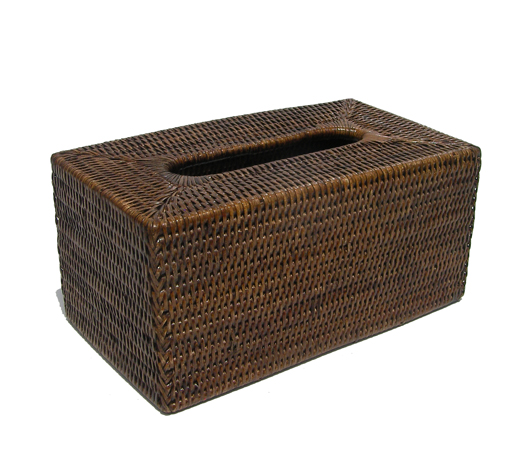 RATTAN TISSUE BOX - Coastal Cove